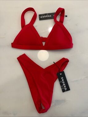 ONEONE Kameron Red Bikini Set (Brand New)